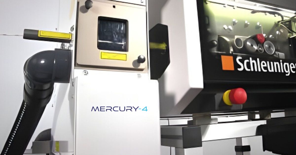 Mercury-4 in-line kit integrated with a Schleuniger machine (Komax)